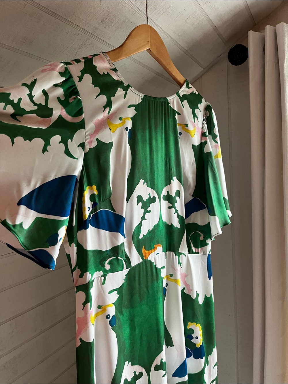 NWT Traffic People Pastel Abstract Maxi Dress in Green, Pink and Yellow